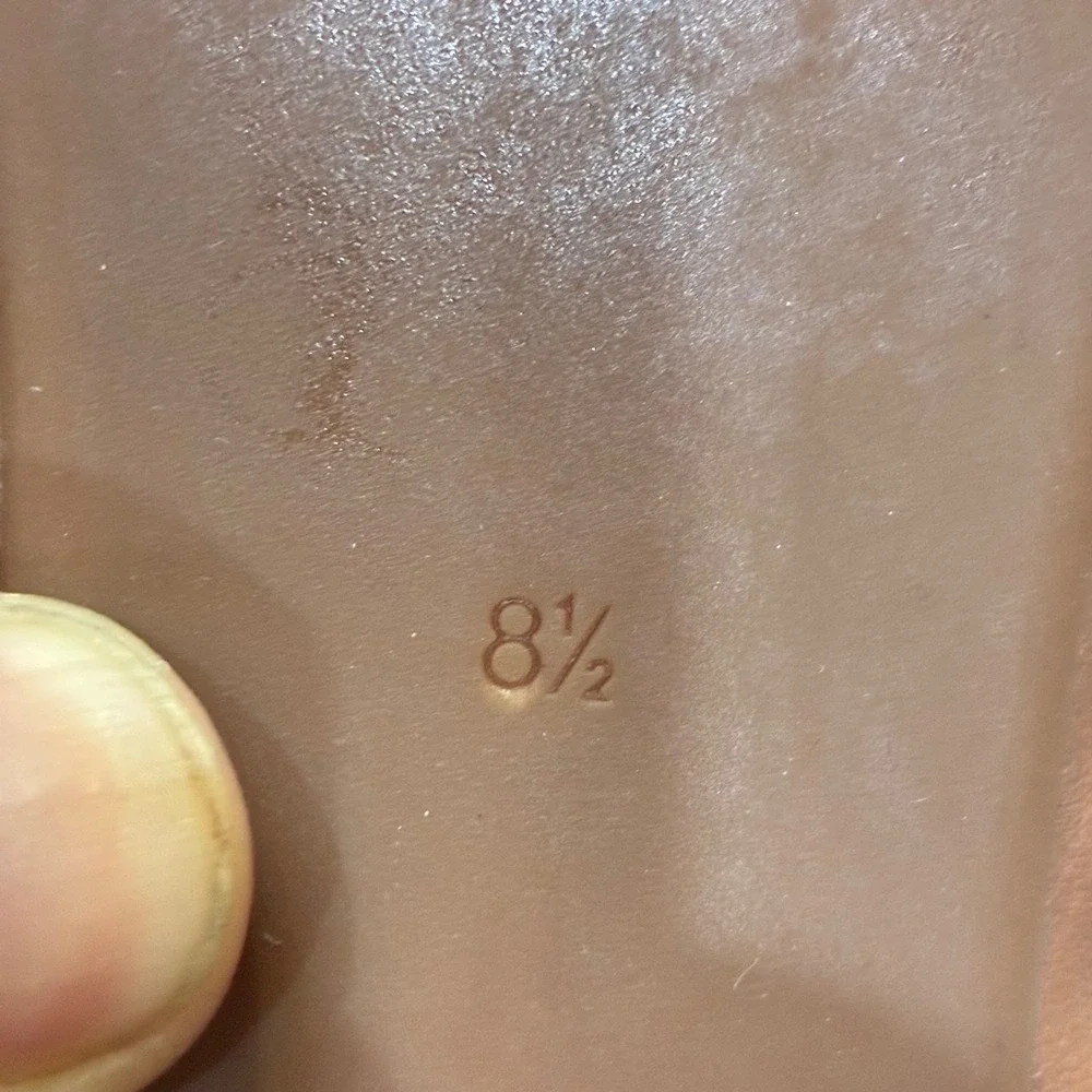 Tory Burch Blossom Ballet Flats Womens 8.5 Tan Leather Flower Applique